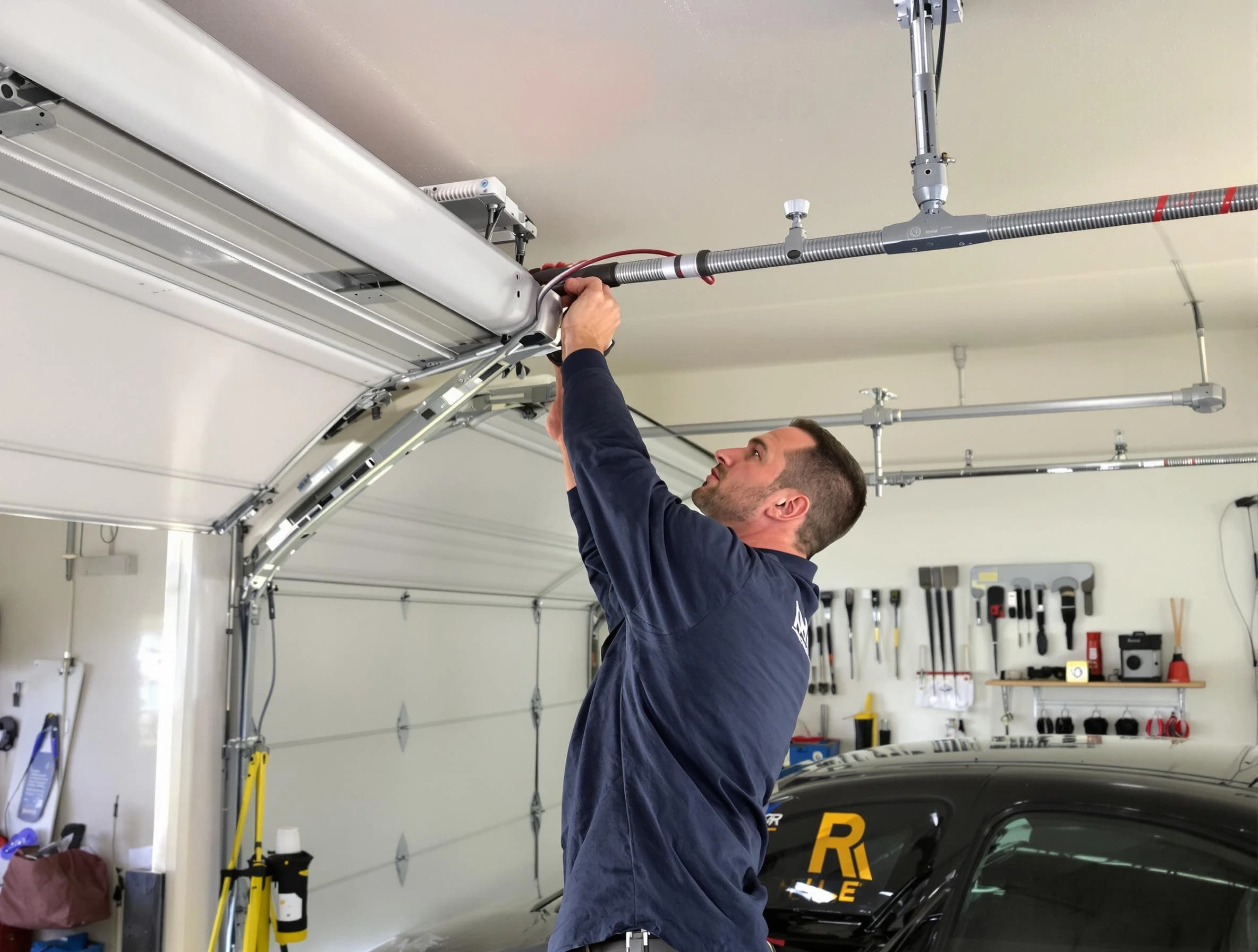 Boulder Garage Door Repair technician performing garage door cable repair in Boulder