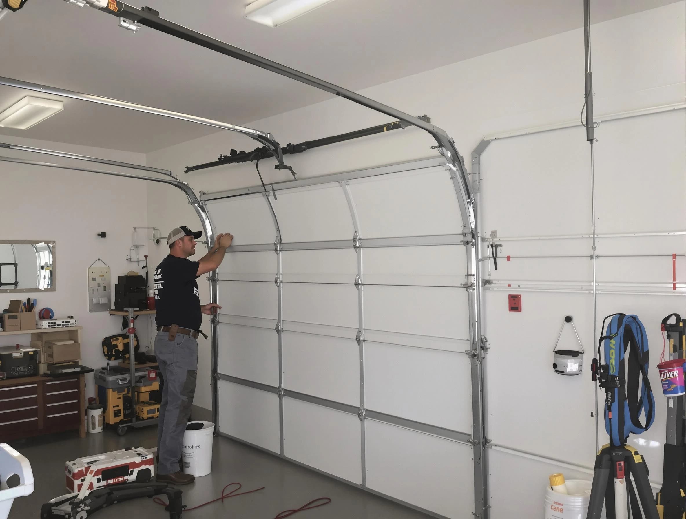 Boulder Garage Door Repair team installing new garage door in Boulder