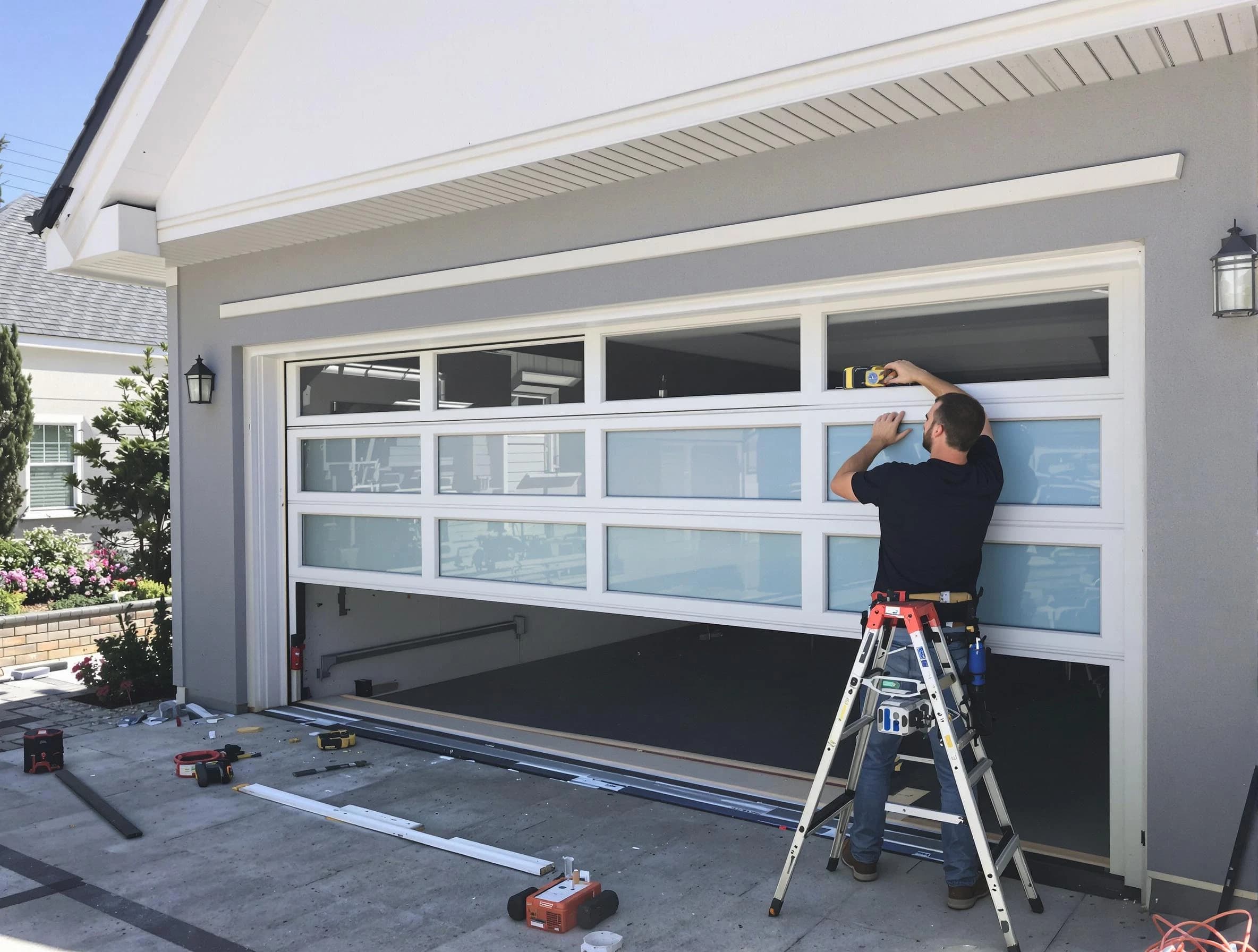 Boulder Garage Door Repair team performing garage door replacement in Boulder