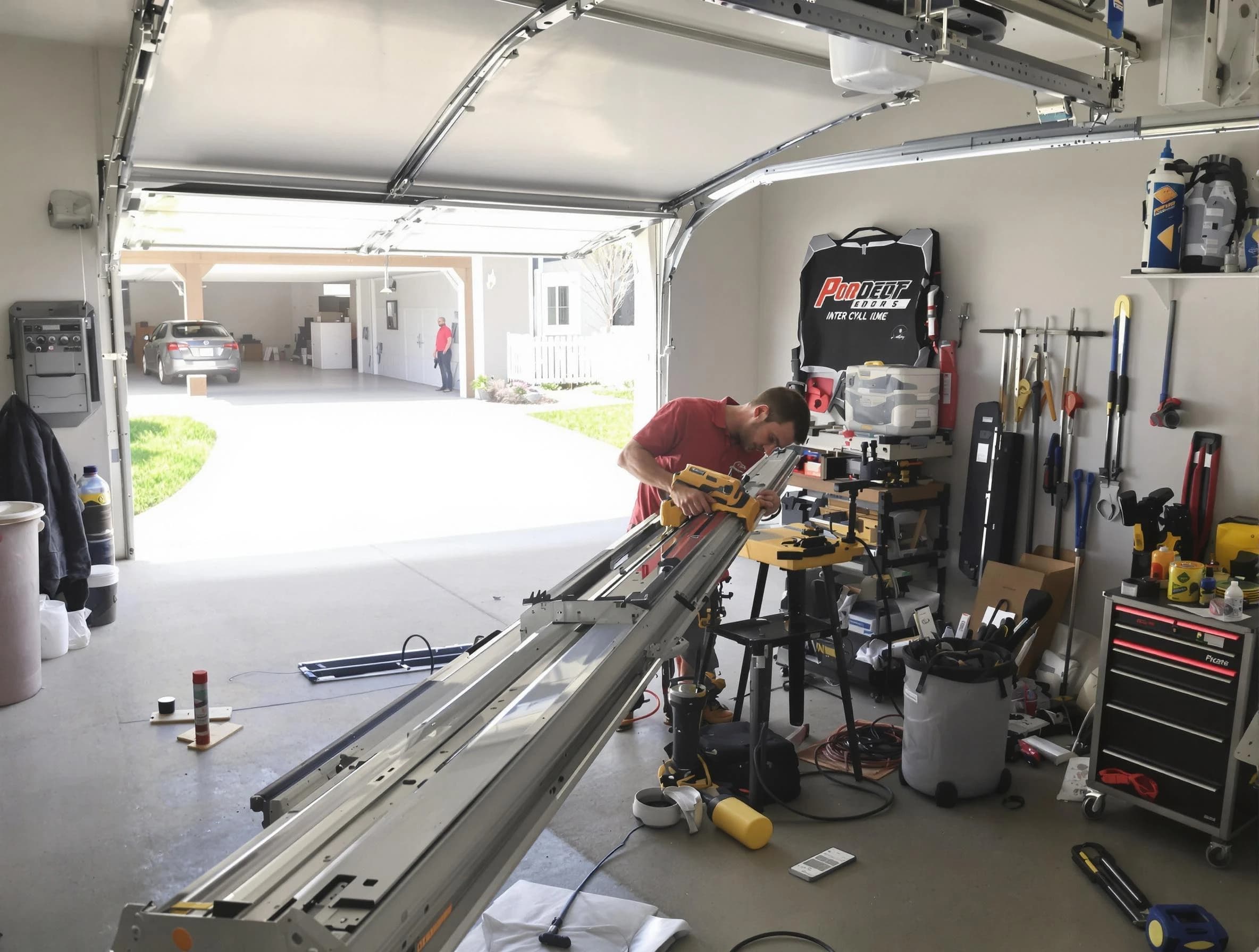 Boulder Garage Door Repair expert performing track repair in Boulder